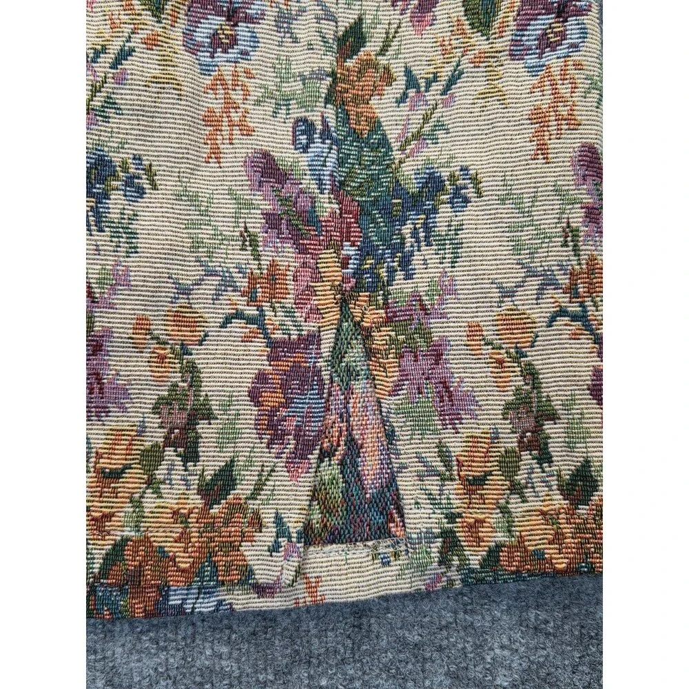 Wild Fable Skirt Womens 8 Multicolor Floral Tweed A-Line Mini Front Slit Zip